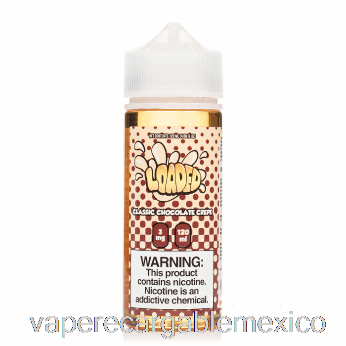 Vape Recargable Crepe De Chocolate Clásico - E-líquido Cargado - Vapores Despiadados - 120ml 3mg